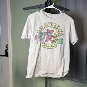Grateful Dead White Tee with Colorful Dancing Bears